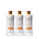 RAW SUGAR Simply Body Wash - Raw Coconut + Mango, Moisturizing & Soothing Bath & Shower Gel, Sulfate-Free, Paraben-Free & Vegan (Pack of 3)