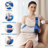Willcom Arm Sling for Shoulder Injury with Waist Strap - Immobilizer Brace Support for Sleeping, Rotator Cuff Surgery (Mesh Version, Left, Medium,28.5-41 inch)