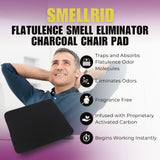 SMELLRID Activated Carbon Flatulence Odor Control 16” x 16” Chair Pads: Stops Embarrassing Odor & Protects Seats at Home Plus Office