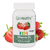 Go Healthy Vitamin D Gummies for Kids, Toddlers - Vegetarian Suitable, Pectin Gummy Vitamins, Non-GMO, Gluten Free, Kosher & Halal - 60 Daily Servings