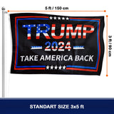 Trump 2024 Flag 3x5 Ft - 3 Ply Trump Flag 2024 Double Sided - Take America Back Flag - Bright Vivid Colors Donald Trump Flags 3x5 Outdoor - Indoor Outdoor Trump Banner - Trump Merchandise 2024