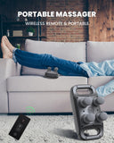 Moautodc Massagers Handheld Deep Tissue: Percussion Massage Gun with Remote Control, 4-Head Back Massager for Pain Relief in Back, Leg, Neck, Shoulder and Body, Gifts for Families and Friends