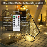 2-Pack Fairy Lights Battery Operated with Remote, Waterproof 33FT 100 LED Battery String Lights Outdoor Indoor, 8 Modes Twinkle Lights with Timer for Bedroom Classroom DIY Christmas Decor (Warm White)