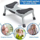 Toilet Stool, 7 Inches Metal Poop Stool for Bathroom, Collapsible Potty Stool for Adults and Kids