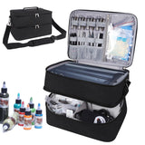 Tattoo Carrying Case Tattoo Supplies Organizer Tattoo Kit Box Case Tattoo Equipment Storage Bag Tattoo Travel Case Tattoo Storage Organizer for Tattoo Stencil Printer, Tattoo Ink, Tattoo Equipment