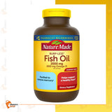 Nature Made Burp Less Fish Oil 2000 mg Per Serving Softgels, Omega 3 Fish Oil Supplements, 230 Softgels per Bottle + Includes Venanciosbox Sticker (Pack of 1)