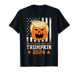 Trumpkin 2024 USA Make Halloween Great Again Funny Trump T-Shirt