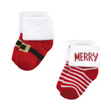 Hudson Baby Unisex Baby Cotton Rich Newborn and Terry Socks, 12 Days of Christmas, 6-12 Months