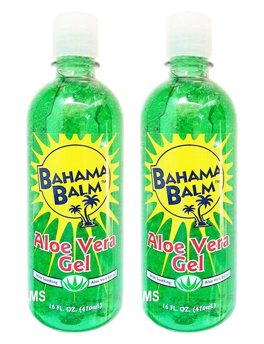 BAHAMA BALM 16oz Aloe Vera Gel After Sun Skin Care (2 Pack)