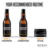 Men's Shampoo by Redken Brews, Daily Shampoo, Lightweight Cleanser For All Hair Types, 10 fl. oz