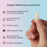 Intimate Moisturizer, Vaginal Suppository for Dryness & Discomfort, Feminine Long Lasting Hydration Support with Hyaluronic Acid and Natural Herbs - PH Balance, Estrogen and Drug Free (24 Inserts)