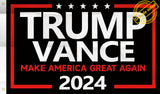 WENWELL Trump Vance 2024 Flag Double-Sided 3x5 Ft - Make America Great Again Trump Vance '24 Presidential Campaign Banners for car Boat Outdoor,Premium 3-Ply Durable Material,Black