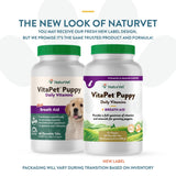 NaturVet VitaPet Puppy Daily Vitamins Plus Breath Aid for Puppies, 60 ct Time Release, Chewable Tablets, Made in The USA with Globally Source Ingredients