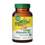 MegaFood Vitamin D3 1000 IU (25 mcg) - Immune Support Supplement - Bone Health - With easily-absorbed Vitamin D3 – Plus real food - Non-GMO, Vegetarian - Made Without 9 Food Allergens - 60 Tabs