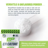 MusclePharm Essentials Creatine Monohydrate Powder, Pre Workout Muscle Builder & Post Workout Muscle Recovery Supplement, Ultra-Pure 100% Monohydrate Creatine Powder, 60 Servings, Unflavored