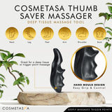 Cosmetasa Sore Muscle Massage Oil with Deep Tissue Massager - Thumb Saver and Oil Soothes Muscle and Joint with Arnica Extract, Peppermint, Chamomile, and Lavender Oil 8.8 Fl Oz