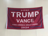 Trump Vance 2024 Flag 3x5 Ft Trump Vance Flag Make America Great Again Flag Patriotic Outdoor Decor with Brass Grommets (red)