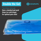 ICEWRAPS 6"x12" Flexible Gel Reusable Ice Packs for Injuries, After Surgery and Pain Relief | Neck, Knee, Hip, Back and Shoulder | Hot Cold Compress Swelling | 2 in a Pack