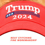 Trump 2024 Hat with Hair, Donald Trump Make America Great Again Wig Hat with Embroidered Logo, Adjustable MAGA Baseball Cap Great Gifts for Trump Fans Men/Women