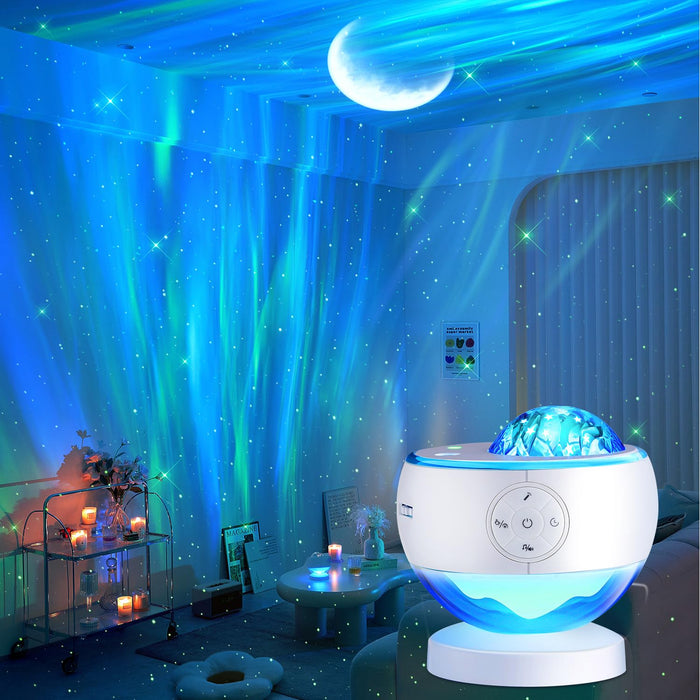 LED Aurora Galaxy Projector Sensory Light Sound Machine Bluetooth Speaker