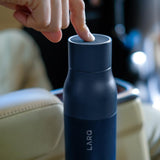 LARQ Bottle PureVis 25 oz - Self-Cleaning and Insulated Stainless Steel Water Bottle with UV Water Purifier and Award-winning Design | Reusable & Travel Friendly, Monaco Blue