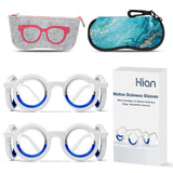 Hion Anti- Motion Sickness Glasses Raised Airsick Sickness Seasickness Glasses for Sport Travel Gaming Car Sickness Glasses for Adults or Kids（2Pairs）