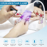 Saviland Rechargeable Nail Led Lamp - 36W Mini U V Light for Gel Nails with Nail Brush Holder Gel X Nail Lamp and Flash Cure Light for Nails Portable U V Lamp for Resin Curing for Home DIY Nail Salon