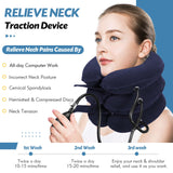 Jaximy Neck Stretcher, Cervical Traction Device, Neck Traction Device, Neck Pain Relief, Adjustable Inflatable Neck Brace & Neck Stretcher Cervical Traction, Neck Decompression Home Use(Gray)