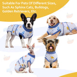 FUAMEY Recovery Suit for Dogs After Surgery,Soft Breathable Dog Bodysuit E-Collar & Cone Alternative Surgical Suit,Male Female Dog Neuter Spay Suits Anti Licking Wounds Onesie Blue Boat L