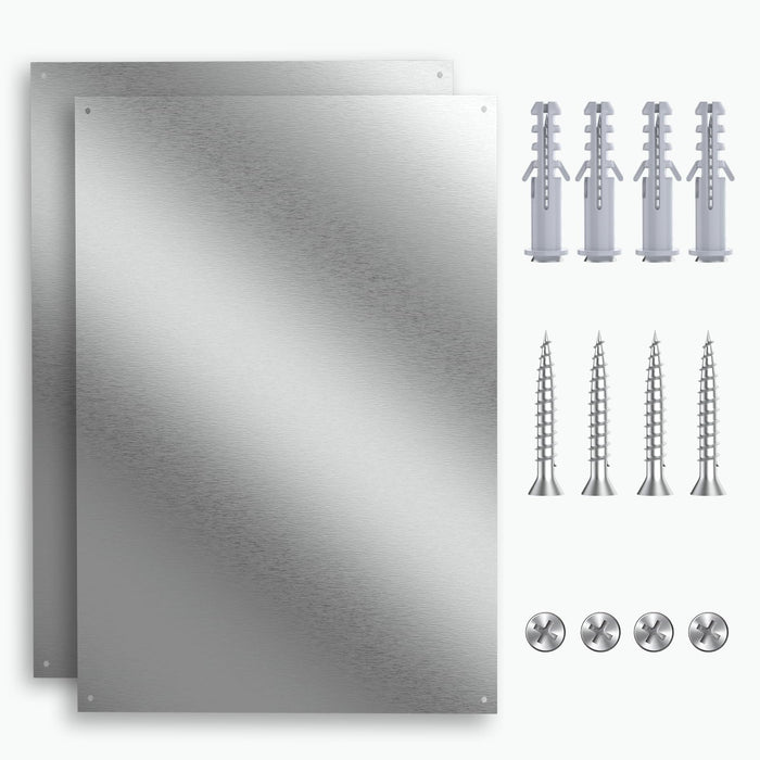 24" x 36" Stainless Steel Backsplash Panel - Ultra-Thin Oversized Splatter Guard for Kitchen Wall Behind Stove & Range Hood | Easy Installation with Pre-Drilled Holes & Hardware Included