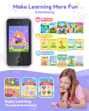 JOYJAM Phone for Kids Age 3-8,Kids Smart Phone for Girls Christmas Birthday Gifts,Toy Phone with Dual Camera Music Player Puzzle Games,Touchscreen Phone Learning Toy for 3 4 5 6 7 8 Year Old Girls