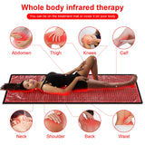 LOVTRAVEL New 70.9'' X 31.5'' LED 660nm Red Light Therapy Mat 850nm Near Infrared Light Therapy Devices Large Pads for Whole Full Body Pain Relief