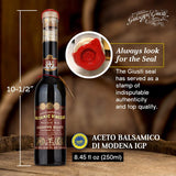 Giuseppe Giusti Riccardo Balsamic Vinegar, Product of Italy - Aged 12 Years - Simfonia Without Pourer, IGP Certified 8.45fl.oz / 250ml