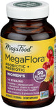 MegaFood MegaFlora Probiotics for Women + Prebiotics and Probiotics with 14 Strains & 50 Billion CFUs, with Cranberry, Probiotics for Women Digestive Health, Vegan - 60 Capsules (30 Servings)