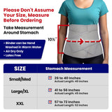 Abdominal Binder Post Surgery Tummy Tuck - Plus Size Postpartum Belly Band Wrap | Post C Section Belly Binder Recovery | Stomach Hernia Belt For Men or Women After Pregnancy, Hysterectomy XXL