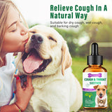 Dog Cough Treatment - Herbal Dog Cough Relief Drops for Allergy, Dry, Wet & Barky Cough - Allergy Relief Immune Supplement for Dogs of All Breeds & Sizes