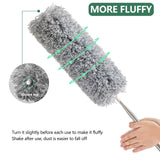 SetSail Dusters for Cleaning, 100-inch Extra-Long Duster with Extension Pole, Bendable Microfiber Head & Cobweb Brush Washable Ceiling Fan Cleaner Duster Kit for High Ceilings, Furniture, Corner