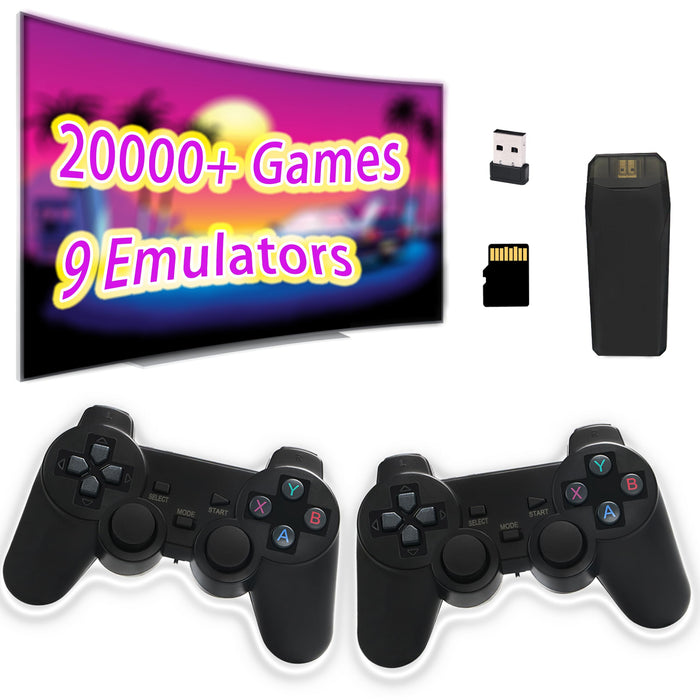 Retro Game Console, Built in 20000+ Classic Games, 9 Classic Emulators,Plug and Play Video Game 4K High Definition HDMI Output for TV with Dual Game Console