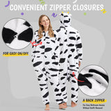 SISKIN Cow Onesie Adult - Cow Halloween Costumes for Women Men Couples Halloween Pajamas Cosplay Animal Onesies XL