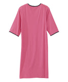 Silverts Open Back Hospital Gowns for Women - Night Gowns for Elderly Women, Post Surgery Clothing for Women, Adaptive Clothing for Women | Bedridden Patient Clothing - Pink Party Polka Dot MED