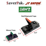 $averPak 2 Pack - Includes 2 JT Eaton Jawz Mouse Traps for use with Solid or Liquid Baits