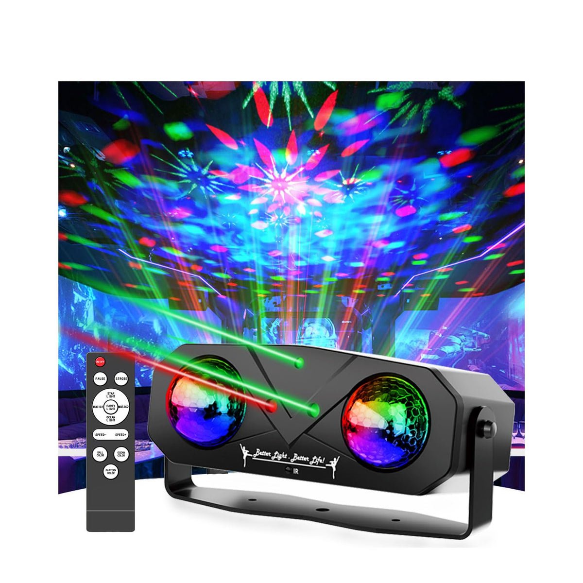 Disco Ball Light,Party Disco Dj Strobe Ocean Star Projector Dance Ligh