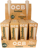 OCB Bamboo Cones - Unbleached Mini Size (70mm) - 3 Packs (30 cones)