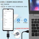 QIANRENON 5Pcs USB 3.1 Male to USB C Male Adapter USB A to USB C Connector 10Gbps, Support OTG Data Synchronization for Smartphone Laptop Tablet Power Bank