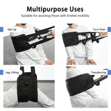 Nutscapt Transfer Sling Transfer Belts Senior Home Care, Body Mobility Aid for Patients,Seniors Disabled, Elderly, Injured (Black, 35in*9.5in)