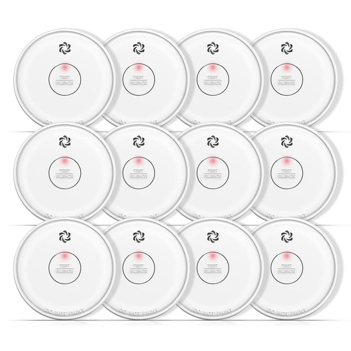 Fire Alarms Smoke Detectors, Smoke Alarm Battery Operated, Fire Alarm with Test Button & Low Battery Signal, Photoelectric Technology Fire Detectors for Bedroom and Home