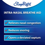New SleepRight Intra-Nasal Breathe Aids Breathing Aids for Sleep Nasal Dilator - 3 Pack