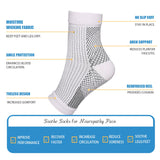 Neuropathy Socks for Women, 6Pairs Soothe Compression Socks for Neuropathy Pain, Ankle Brace Plantar Fasciitis Swelling Relief (S/M)