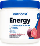 Nutricost Energy Drink Powder (Passionfruit Guava) (60 SERV) - Pre Workout Supplement with Natural Flavors - Non-GMO, Gluten-Free…