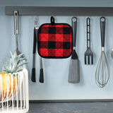 Joyhalo 4 Pack Christmas Pot Holders Buffalo Plaid, Pot Holders for Kitchen Heat Resistant Potholder, Pot Holder, Hot Pads for Kitchen for Cooking and Baking